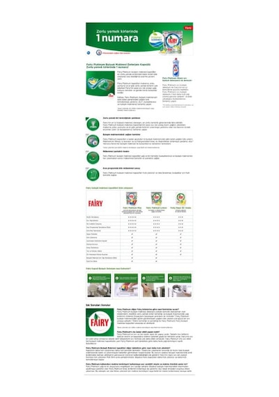 Fairy Platinum Limon Kokulu Bulaşık Makinesi Deterjanı 180 Tablet