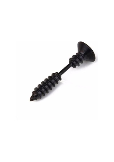 Tezzgelsin Unisex Hipoalerjenik Gothic Punk Paslanmaz Çelik Küpe Siyah - Beyaz