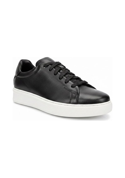 Marcobranchını Bağcıklı Sade Model Düz Kalın Taban Erkek Sneaker Ayakkabı 614055m Sıyah