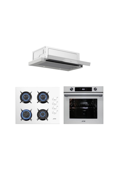 Afm Tech Ve Ferre Grane Beyaz D037 + FM7701 + FM2201 Ankastre Set