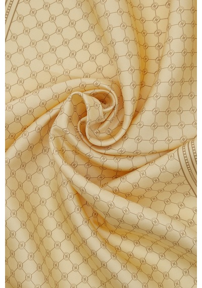 Vakko Twill İpek Şal - Özel Seri - Sarı - Sarı