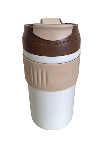 316 L Çelik Kahverengi 450 Ml Pipetli Soğuk Sıcak Kahve El Termos Mug Cin847khv Kahverengi
