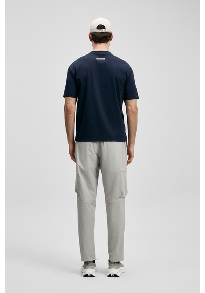 Lufian Carl Modern Grafik T- Shirt Lacivert Lacivert 111020285100200