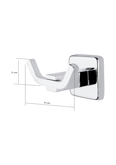 Tema Lüx Kare Plus 2 Li Askı Banyo Havlu Askısı Bornozluk Krom