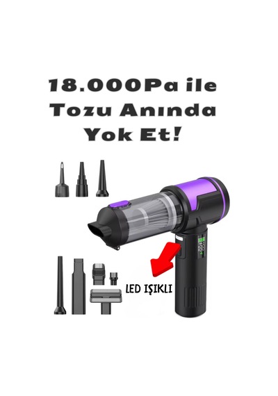 18000pa Kablosuz Mini Elektrikli Süpürge Araç Ev İçin Taşınabilir