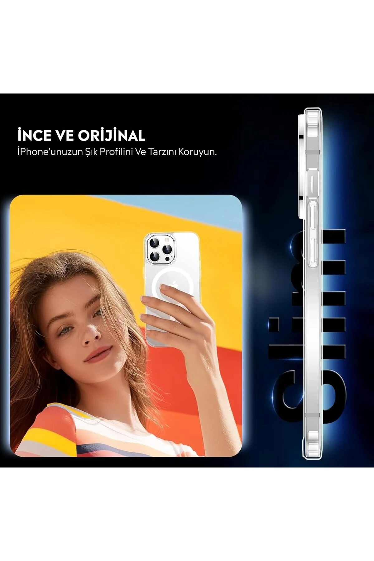 İphone 17 Pro Max Şeffaf Magsafe Uyumlu Kılıf Darbeye Dayanıklı Şeffaf Telefon Kılıfı Kamera Koruyucu İnce Ve Şık Tasarım Seffaf