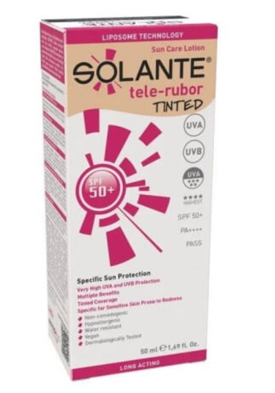 Solante Tele-Rubor Tinted Güneş Losyonu SPF50+ 50 ML