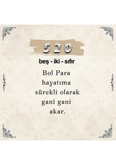 520 Para Sayı Sekansı Anahtarlık M4