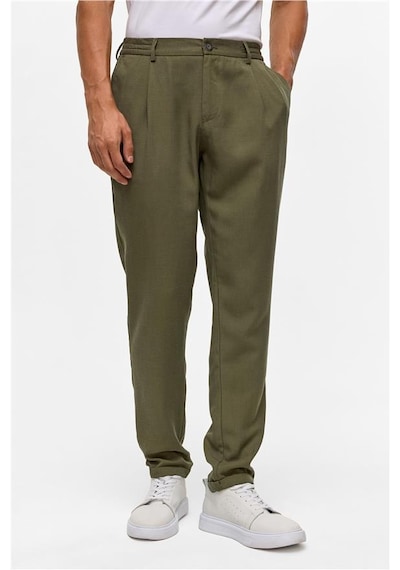 Süvari Koyu Haki Slim Armürlü Jogger Pantolon Koyu Haki