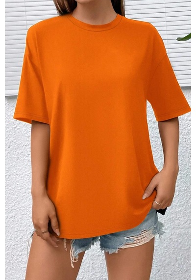 Flood Of Style Unisex 1898 Brooklyn Baskılı T-shirt Turuncu