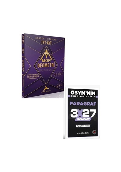 2027 Paraf 2027 Tyt Ayt Geometri Mor Soru Kütüphanesi+ Evp Akademi Paragraf