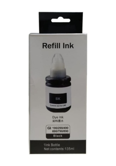Uyumlu Mürekkeprefıll Ink Unıversal Gı-490/gı-890 Siyah 135ml
