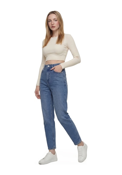 LOFT Mom Slim Fit Kadın Pantolon Lf2037084 Q1.v1 Denim
