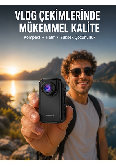 Vlog, Seyahat Ve Günlük Video Çekimleri İçin Mini Kamera Yeni Nesil 66415735