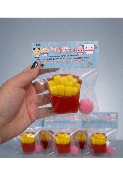 Moj Moj Taba Squish Patates Kızartması Sukuşi Yumuşak Stres Atıcı Oyuncak - 1 Adet