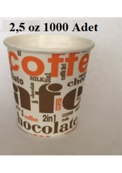 2.5 Oz (65 Ml) Karton Bardak 1000 Adet 1 Koli