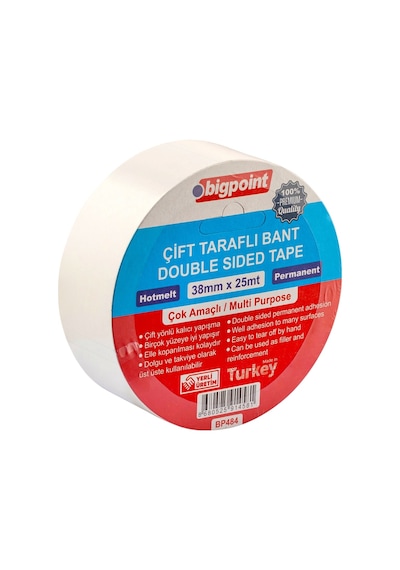 Bigpoint Çift Taraflı Bant 38 Mm X 25 M X 3 Adet