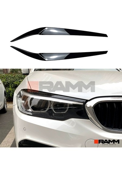 Bmw G30 Far Kaşı Sağ + Sol Parlak Karbon