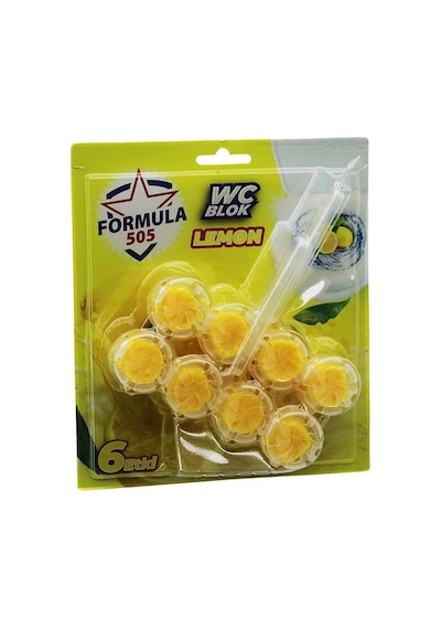 Formula 505 100gr 4 Hafta 4'lu X 2 Adet 6etki Kireç Önleyici Limon Köpük Wc Blok Hoş Koku Kir Gider - 12'li Paket