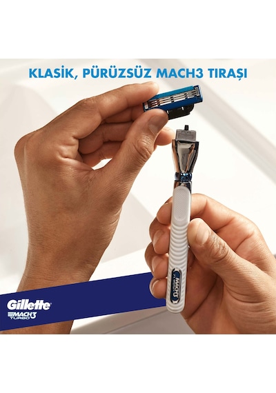 Gillette Mach3 Turbo Yedek Tıraş Bıçağı 12'li