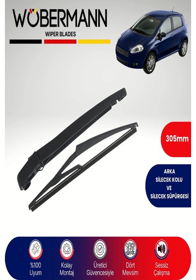 Wöbermann Fiat Grande Punto 2005-2013 Arka Silecek Kolu Ve Süpürgesi Komple