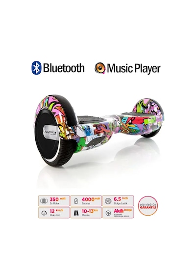 Citymate Elektrikli Kaykay Hoverboard Akıllı Denge 6.5 Inch + Hoverkart + Çanta Extrem Paket D04