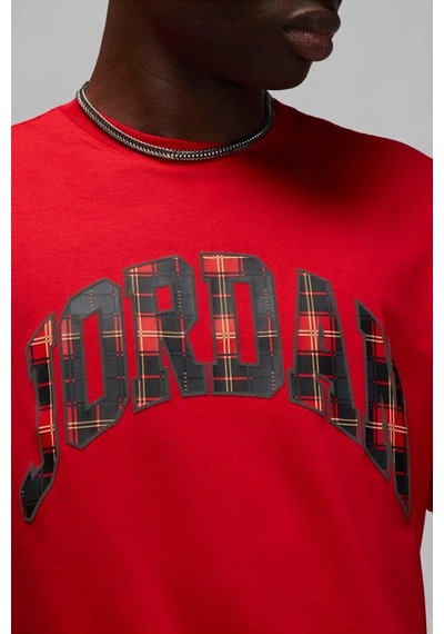 Nike Jordan Holiday Ss Crew Red Baskılı Erkek Günlük Tişört Kırmızı Kırmızı
