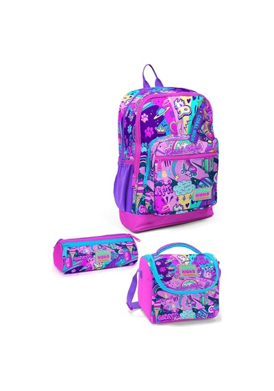 Coral High Kids Grafiti Desenli 3 Lü Okul Çanta Seti Set0123760 Çok Renkli