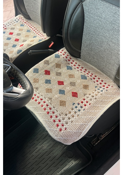 Oto Kilim 3 Parça Set Terletmez Jüt İplik Universal Minder