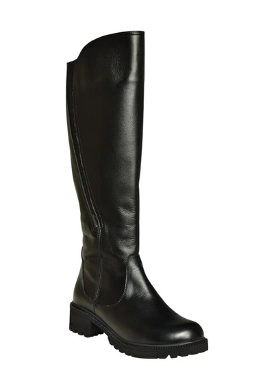 Fox Shoes V654082203 Siyah Hakiki Deri Kadın Çizme Siyah-hakiki Deri