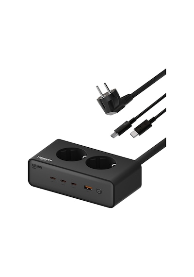 Masaüstü Priz Hızlı Şarj İstasyonu 6 İn 1 2x 4000w Ac, 65w 3xusb-c, 1 Usb-a, 100w Kablo X6423