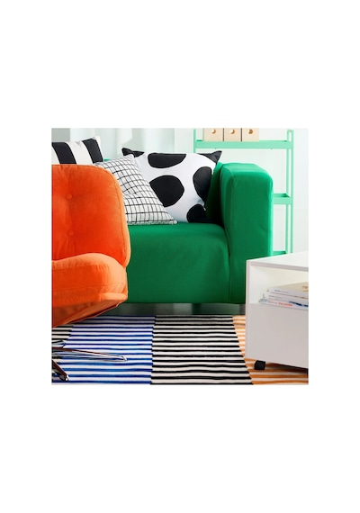 Ikea Vandplats Halı 170 X 240 Cm Yeşil - Siyah - Beyaz Çok Renkli