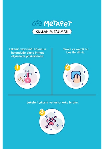 Metapet Beyaz Sabunlu Kedi İdrar ve Çişi Koku Giderici Tuvalet Leke Çıkarıcı Sprey 500 ML