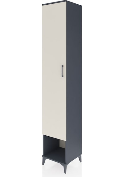 Hyperion Dolap 6 Raflı Tek Kapaklı 44x44x243 Antrasit-aytaşı Antrasit