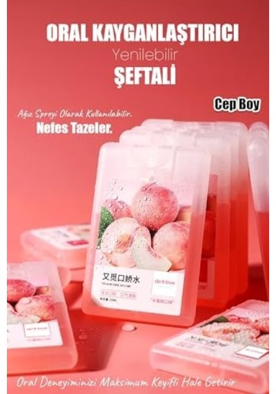 - Şeftali Aromalı Su Bazlı Kayganlaştırıcı - 20ml - Oral Ve Anal Uyumlu Sprey - Nefes Tazeler