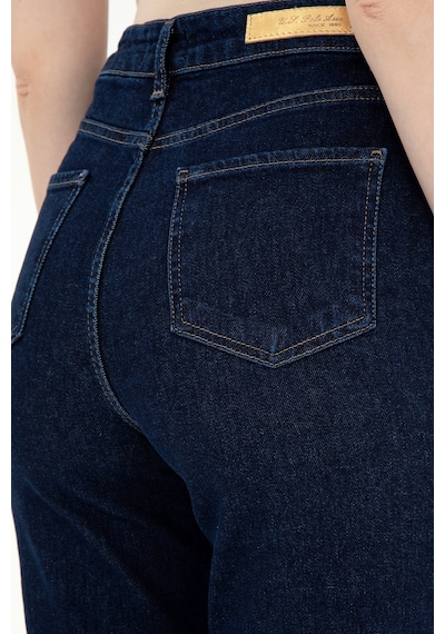 U.S. Polo Assn.  Kadın Mavi Slim Flare Fit Jean Pantolon 50297486-DN0022