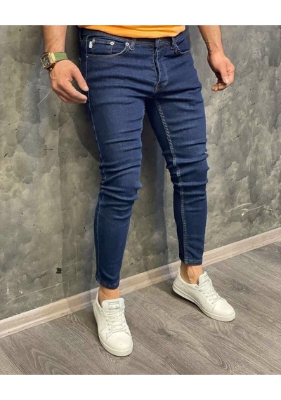 Erkek Slim Fit Likralı Kot Pantolon Jeans Bilek Kalıp