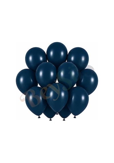 Derin Okyanus Renk Lateks Retro Balon 30 Cm - 12 Adet Lacivert