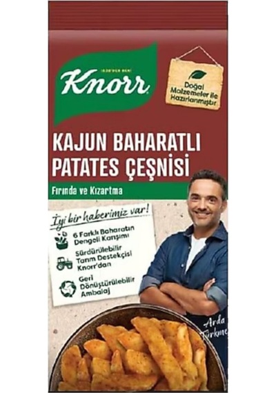 Knorr Cajun Baharatlı Patates Çeşnisi 60 Gr X 10 Adet