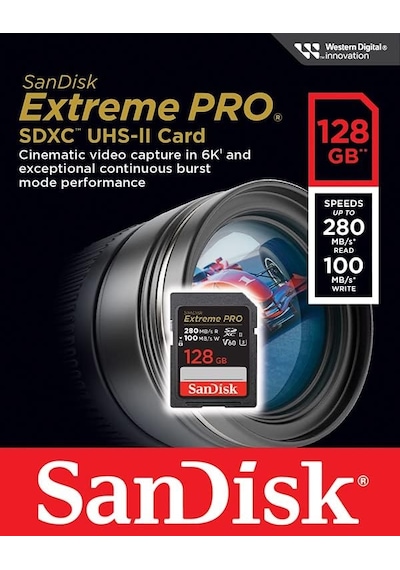 Sandisk Extreme Pro SDSDXEP-128G-GN4IN 128 GB 280MB/s SDXC UHD Hafıza Kartı