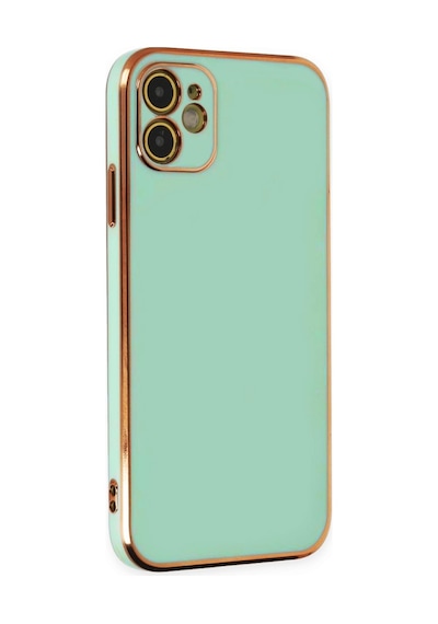 Apple Uyumlu iPhone 11 Kılıf Luxury Seri Kamera Korumalı Silikon Kapak Açık Yeşil