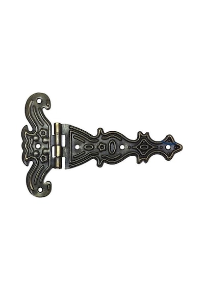 Dekoratif, Sac Tek Kuyruklu Menteşe - 69x102 Mm, Büyük, Antik, 1 Adet Çok Renkli