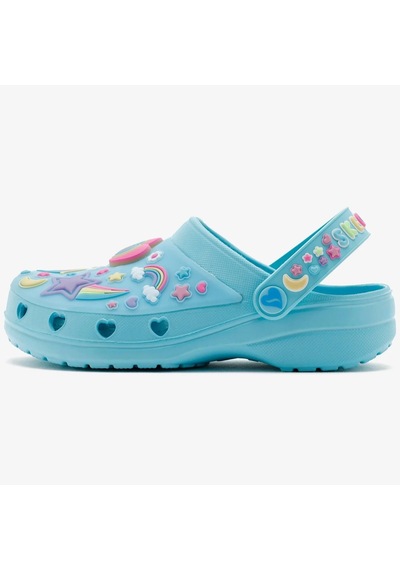 Skechers Heart Charmer - Girly Land Kids Lights Slipper Bantlı Işıklı Çocuk Terlik Mavi