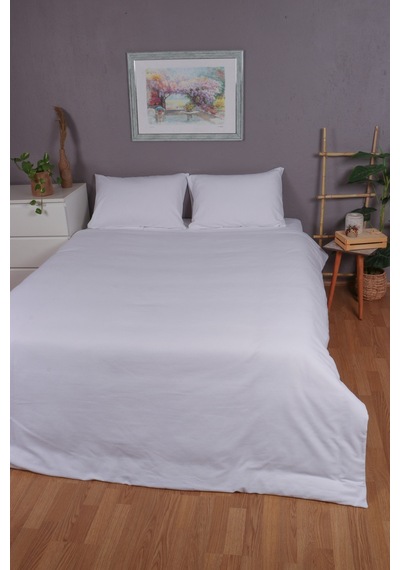 Dnc Home Tekstil Ndchome Beyaz Yıkanmış Çift Kişilik Nevresim Yastık Seti 200 X 220 Beyaz