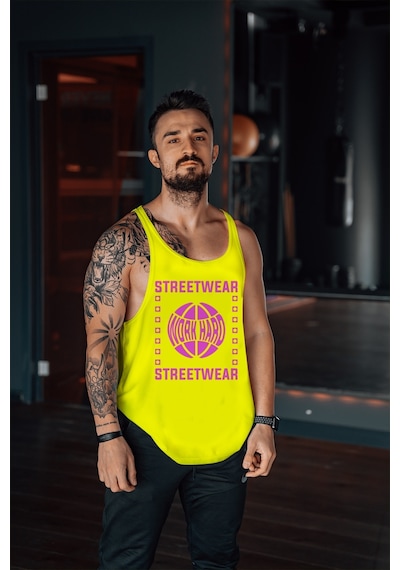 Freeyez Work Hard Gym Fitness Tank Top Sporcu Atleti