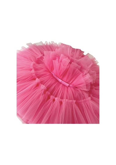 Petityu Tutu Fiyonklu Seker Pembe Dogumgunu Elbisesi Pembe