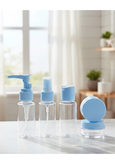 30 Ml 5 Li Seyahat Boy Kozmetik Organizer Seti - Lisinya Şeffaf