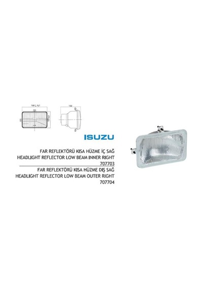 Far Isuzu Ford 2000 .kısa Hüzme Dış Sağ 1 Ad
