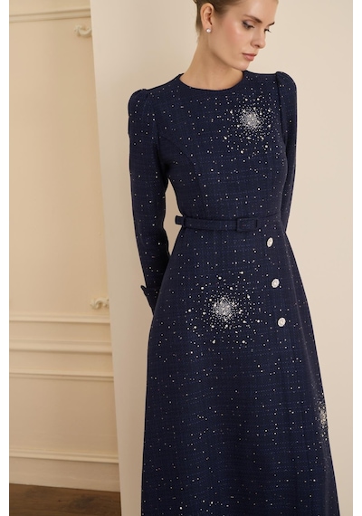 Senna Aurora Dress Lacivert Lacivert