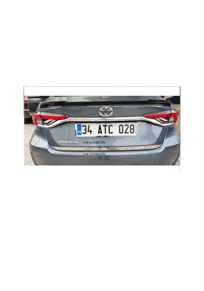 Toyota Corolla Uyumlu Krom Bagaj Alt Çıtası 2019 - 2021 Krom Bagaj Çıta